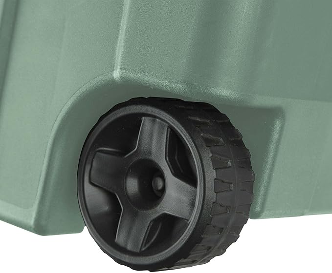 Extra Large Storage Bin, 40 Gallon Wheeled Plastic Storage Container with Handle, Green, Pack of 2 (GREEN)