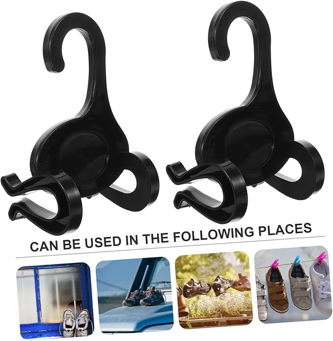PRETYZOOM 50pcs Shoes Organizer Double Slots Hangers for Sports Shoes Space Saving Hanging Hooks for Home