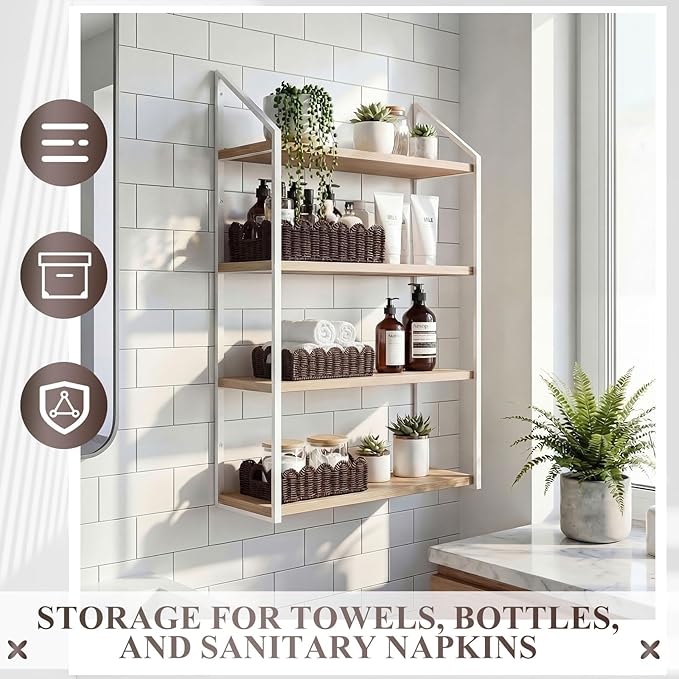 Boao 3 Pcs Boho Storage Wicker Baskets Handmade Woven Decorative Paper Rope Baskets for Organizing with Handle Countertop Toilet Paper Storage Container for Toilet Tank Top(Brown,Fan-shaped)