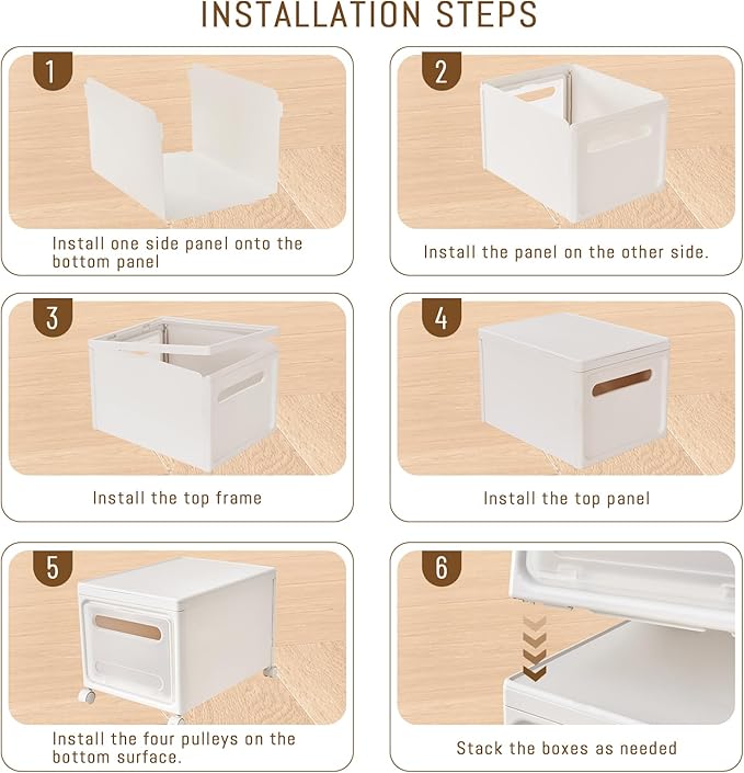 Shoe Box Shoe Storage Box Shoe Storage Organizer ,Under Bed Shoe Storage, With Wheels Stackable (White, 3 Pack)