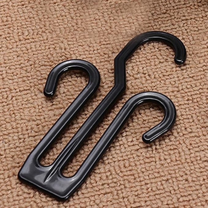 BESPORTBLE 25pcs Black Double-sided Thickened Plastic Shoe Hanger Hooks for Bike Shoes and Slippers, Multipurpose Hanging Drying Rack Organizer for Home and Indoor Storage