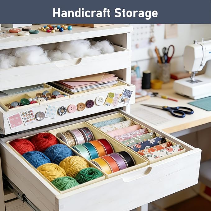 DIMJ Drawer Organizer Clothes Storage - 28 Pack Baby Dresser Organizer for Nursery, Foldable Closet Drawer Organizer Bins for Bedroom Organization, Fabric Storage Dividers for Socks, Underwears, Bras