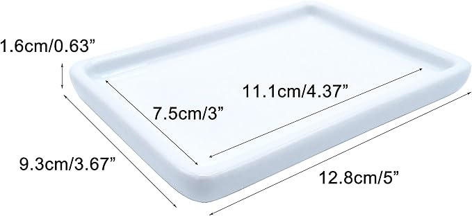 Ceramic Soap Dish for Shower 2 Pack Bar Soap Holder Palette for Watercolors Soap Tray