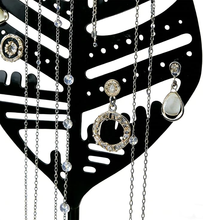 Leaf jewelry storage rack Jewelry Organizer Jewelry Stand Jewelry Holder Organizer, Necklace Organizer with Ring Tray, Sturdy Jewelry Hanger for Necklace