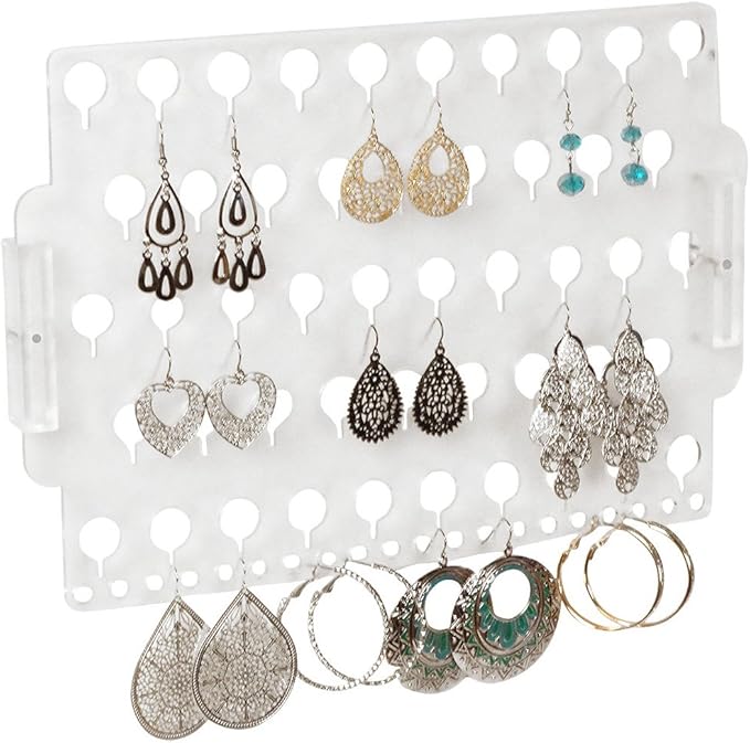 JR30-FR Frosted Wall Mounted Earring Organizer & Display Rack