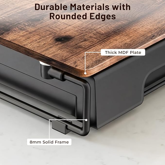 EVERIE Wooden Coffee Pod Storage Drawer for Nespresso VertuoLine Capsules, Large Capacity Countertop Coffee Station Organizer, Rustic Brown
