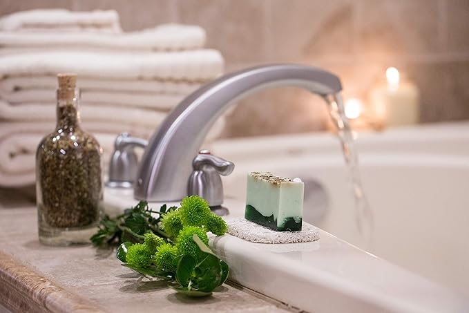 Aira Soap Saver - Dish & Holder Accessory - BPA Free Shower & Bath Holder - Drains Water, Circulates Air, Extends Life - Fits All Dish Sets - Round Crystal - 2 Pack