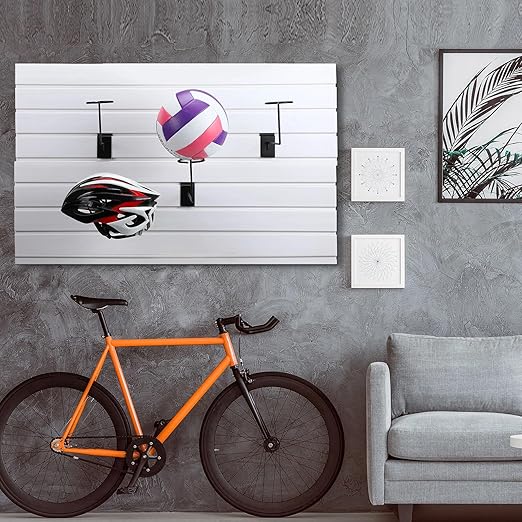 Kigley 6 Pcs Hat Display Wall Mount, Metal Hat Helmet Rack Retail Store Display Shelves Organizer, Slat Wall Accessories for Home Retail Shop Racks Craft Show Garage (Black)