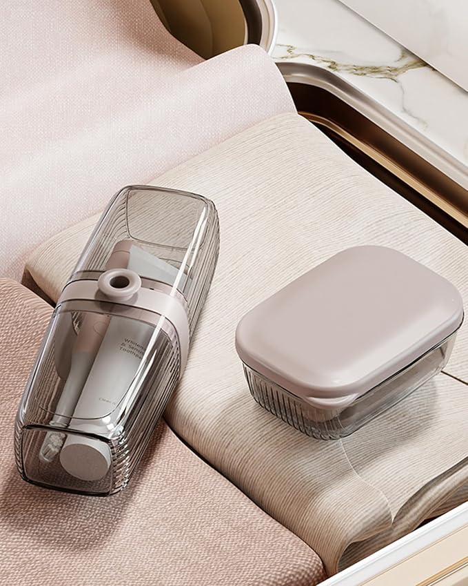 Doter Travel Soap Case, Leakproof Soap Container with Lid, Portable Bar Soap Holder for Traveling, Transparently Soap Dishes for Bathroom, Shower, Gym, School, Camping, Vacation, Outdoor