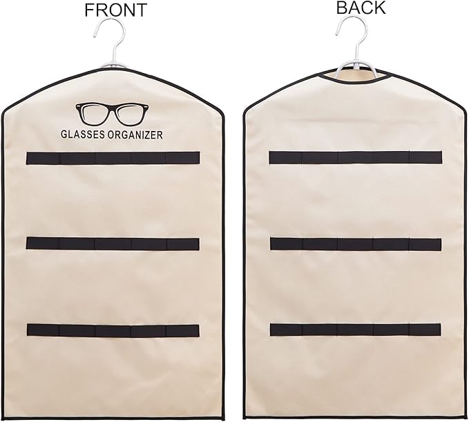 TRIUMPH VISION Hanging Sunglasses Organizers Eyeglasses Holder Stand, 30 Slots Eyeglass Case Eyewear Wall Organizer Multiple Eyeglasses Storage Sunglass Wall Mount Glasses Case Foldable Travel