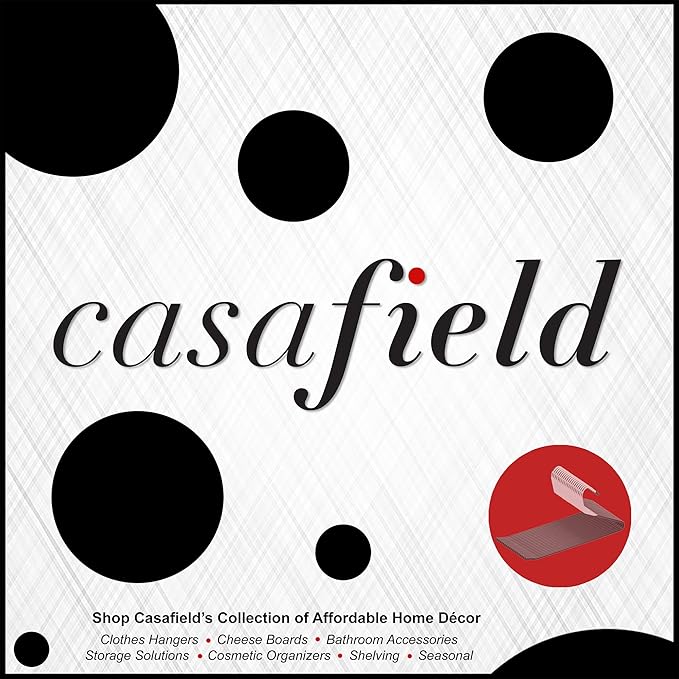 Casafield - 20 Open-Ended Pants Hangers - Easy Slide - Slim, Space Saving Design with Non-Slip Rubber Coating for Trousers, Slacks, Jeans, Skirts