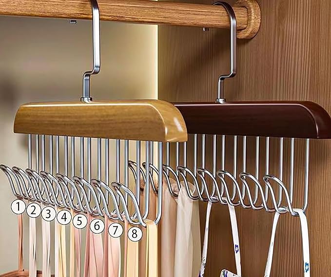 Space Saving Clothes Hanger, 4 Pack 8 Hooks Clothes Hanger Organizer for Home and Travel (4)