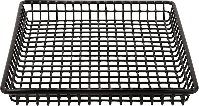 G.E.T. 4-35999 9" Square Basket, 1" Clipper Mill, Iron POLYETHYLENE Coated