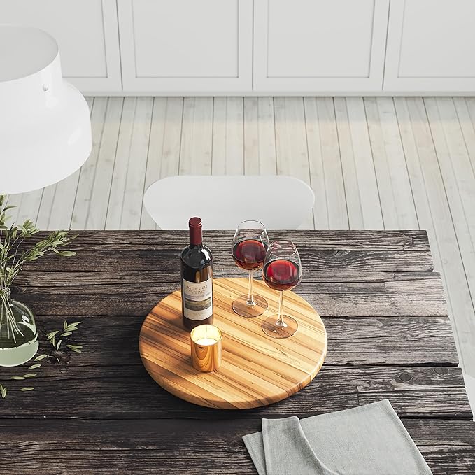 Lipper International 18-Inch Lazy Susan Kitchen Storage, Acacia