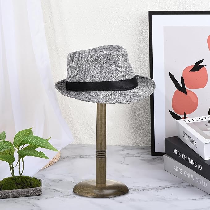 uxcell Hat Rack Stand and Tabletop Wig Display Stand with Dome Design 17 Inch Height for Baseball Caps, Fedora, Wigs, Coffee