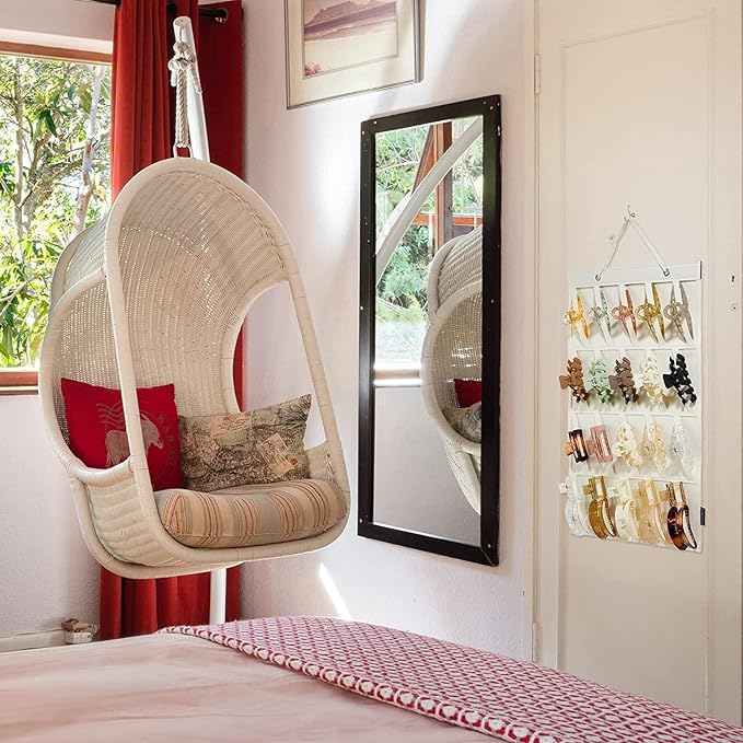 Claw Clip Organizer Holder for Women Girls, Hanging Hair Clip Stand Storage Holder for Wall, Door, Closet, Big Claw Clip Display for Girls