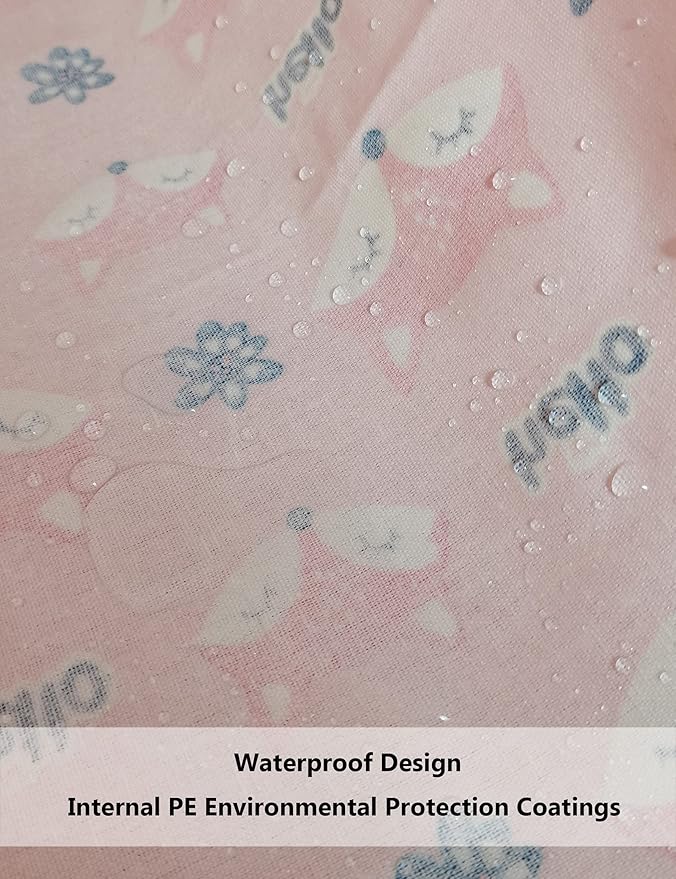 QUEENLALA Large Storage Basket,Laundry Hamper/Bathroom/Home Decor/Collapsible Round Storage Bin,Boys and Girls Hamper/Boxes/Clothing(Round-Pink Fox)