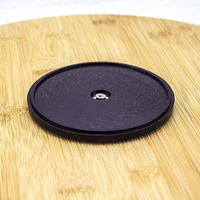 TB Home Lazy Susan Organizer for Cabinet, Pantry or Tabletop – 14" Bamboo Turntable for Kitchen, Counter or Spice Rack Storage