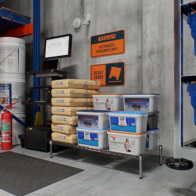 21" Deep x 48" Wide x 8" Height Wire Shelving Kit | 1-Tier | NSF Commercial Storage Rack Unit