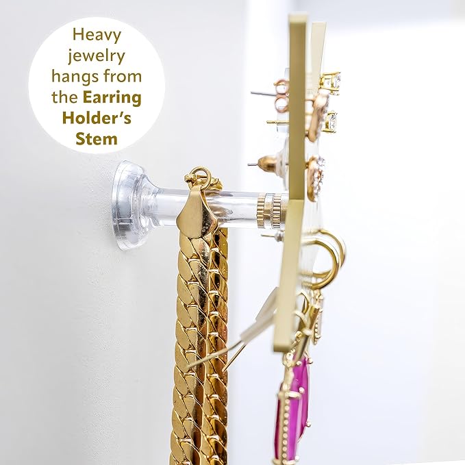 Magnetic Wall Mounted Jewelry Organizer | Hanging Jewelry Storage | Preppy Jewelry Holder For The Wall | Trendy Jewelry Storage Solutions For Girls & Young Adults