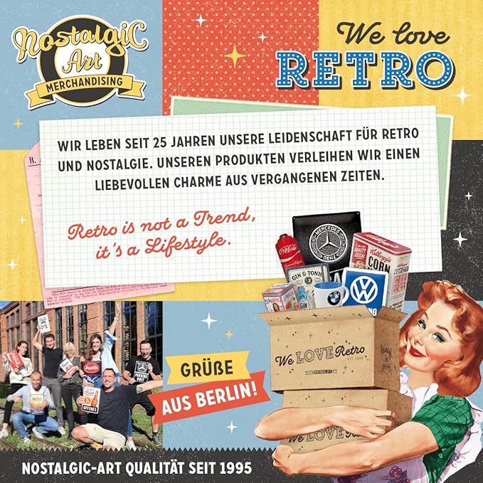 Nostalgic-Art Retro storage tin box XL, 135.3 oz, Pasta – Gift idea for your home, large metal pasta can, vintage design