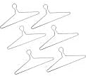 Global Industrial Anti-Theft Closed Loop Coat Hangers, Heavy Duty Chrome, 6/Pk