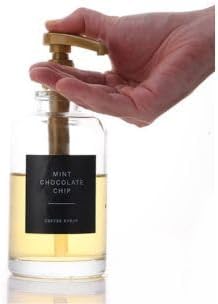 Coffee Bar Accessories: Coffee Syrup Dispenser Set with 2 Glass Bottles (19.6 Oz), Gold Pumps, Funnel, Waterproof Syrup Labels, 2 Golden Spoons, and Straw Brush - Elegant Syrup Dispenser