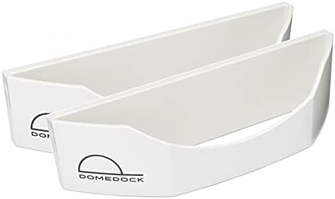 Dome Dock The Original USA-Made Hat Rack and Compact Hat Organizer for Wall Installation, 20 Hat Capacity, White (2 Pack)