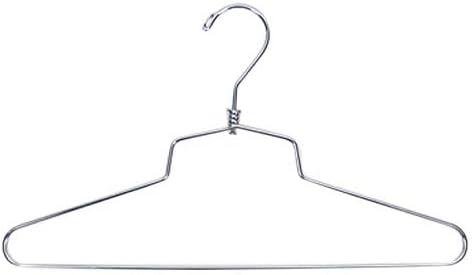 NAHANCO Metal Shirt Hanger, 18" Chrome-Plated, Standard Hook (Pack of 25)