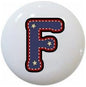 American Alphabet USA Letters Series Style 1 on 1.5" DECORATIVE Glossy Ceramic Dresser Drawer PULLS Cabinet Cupboard KNOBS (F)