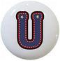 American Alphabet USA Letters Series Style 1 on 1.5" DECORATIVE Glossy Ceramic Dresser Drawer PULLS Cabinet Cupboard KNOBS (U)