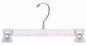 Break Resistant Skirt Pant Hanger in Clear 12 Inch with Chrome Hook - Lot of 100