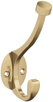 Amerock Adare Double Prong Golden Champagne Wall-Mounted Hook by Amerock
