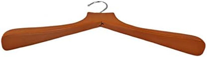Cherry Finish Closet Clothes Hangers - Set of 20