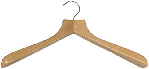 Natural Finish Closet Clothes Hangers - Set of 10