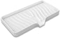 Silicone Soap Dish with Drainer | Quick-Dry Holder for Sponge, Dispenser, Scrubber, Bottle and Cup | for Kitchen, Shower and Bathroom (White, Large, 1 Pack)