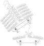 Children's Satin Padded Nursery Hanger with Clips (Set of 6) Color: White