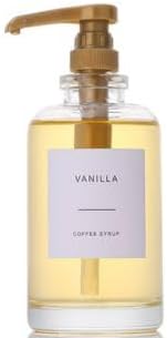 Coffee Bar Accessories: Coffee Syrup Dispenser Set with 2 Glass Bottles (19.6 Oz), Gold Pumps, Funnel, Waterproof Syrup Labels, 2 Golden Spoons, and Straw Brush - Elegant Syrup Dispenser