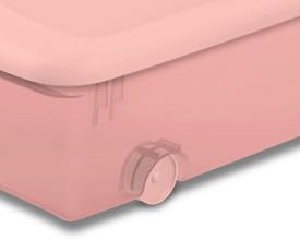 Sterilite 4-Pack 56 Quart Wheeled Latching Box, Underbed Plastic Storage Organizer, Pearl Blush Tint - Under Bed Rolling Container Bin with Lid and Wheels for Home or Dorm Bedrooms and Closets