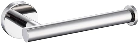 TASTOS Polished Chrome Toilet Paper Holder SUS304 Stainless Steel, Modern Round Tissue Roll Holders Wall Mount, Toilet Paper Roll Dispenser Bathroom 5 inch TP Holder for Kitchen Washroom by TASTOS