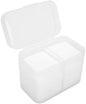 2 Grids Nail Storage Box Nail Polish Remover Pad Storage Box Container Box Plastic Box Transparent Box Makeup Storage Box Durable Safe and Hygienic Suitable for Home Salon(WHITE)