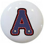 American Alphabet USA Letters Series Style 1 on 1.5" DECORATIVE Glossy Ceramic Dresser Drawer PULLS Cabinet Cupboard KNOBS (A)