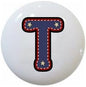 American Alphabet USA Letters Series Style 1 on 1.5" DECORATIVE Glossy Ceramic Dresser Drawer PULLS Cabinet Cupboard KNOBS (T)