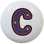 American Alphabet USA Letters Series Style 1 on 1.5" DECORATIVE Glossy Ceramic Dresser Drawer PULLS Cabinet Cupboard KNOBS (C)