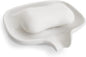 Multi-Color Ceramic Soap Dish for Kitchen or Bathroom, Easy to Clean, Self Draining Soap Holder, Keeps Soap Dry (White)