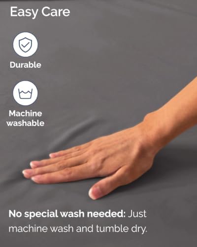 CGK Linens 2 Pack Extra Deep Full Fitted Sheets - Dark Grey - Image 6