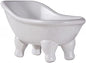 KiaoTime Ceramic White Clawfoot Bathtub Bar Soap Dish for Bathroom Shower Decorative Soap Dish Sponge Holder Shower Bar Soap Tray Container for Bathroom, Kitchen Sink