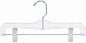 Only Hangers 12" Heavyweight Clear Plastic Childrens Pant/Skirt Hangers Box of 25