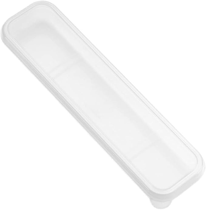 Portable Flatware Box Travel Tableware Storage Case, Simple Tableware Storage Box Case for Cutlery Kit, 9.64 x 2.32 inches (White)