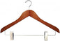 NAHANCO Executive Collection, Wooden Suit Hanger with Clips, 17 ½” Cherry (Pack of 50)